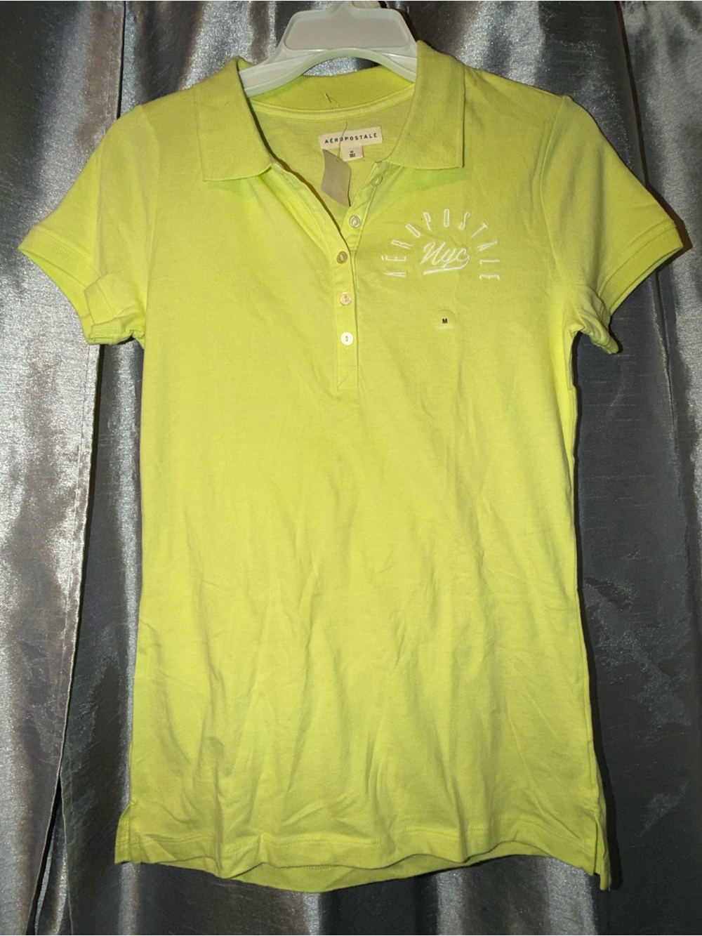 Aeropostale Girls' Neon Lime Polo Top